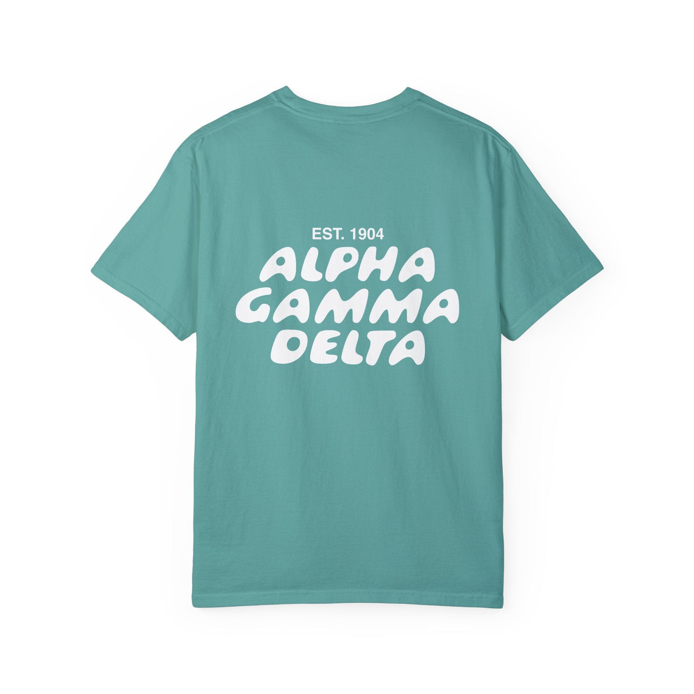 Alpha Gamma Delta Bubble Letter T-Shirt | Alpha Gam Trendy College Greek Custom Oversized Shirt | Big Little Sorority T Shirt Gift