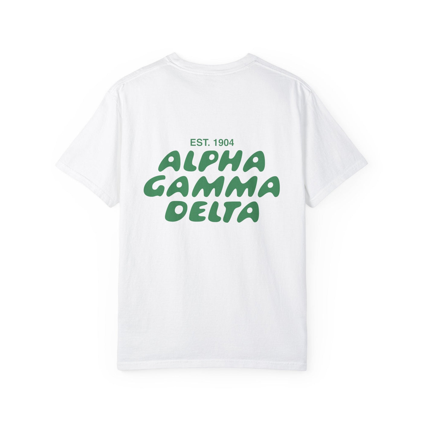 Alpha Gamma Delta Bubble Letter T-Shirt | Alpha Gam Trendy College Greek Custom Oversized Shirt | Big Little Sorority T Shirt Gift