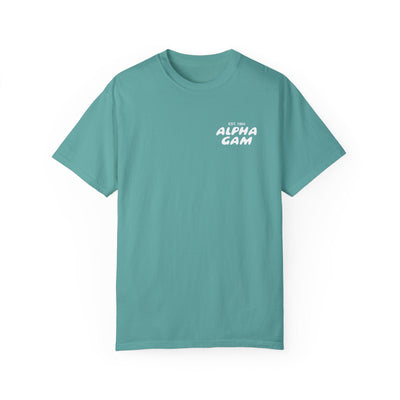 Alpha Gamma Delta Bubble Letter T-Shirt | Alpha Gam Trendy College Greek Custom Oversized Shirt | Big Little Sorority T Shirt Gift