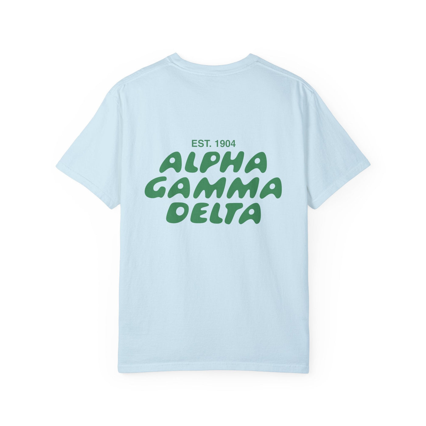 Alpha Gamma Delta Bubble Letter T-Shirt | Alpha Gam Trendy College Greek Custom Oversized Shirt | Big Little Sorority T Shirt Gift