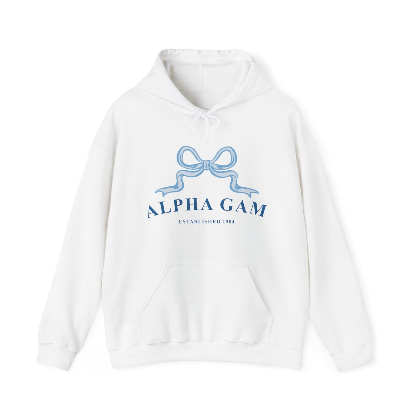 Alpha Gamma Delta Ribbon Sorority Hoodie | Alpha Gam Trendy Sweatshirt Big Little Recruitment Gift