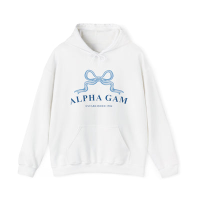 Alpha Gamma Delta Ribbon Sorority Hoodie | Alpha Gam Trendy Sweatshirt Big Little Recruitment Gift