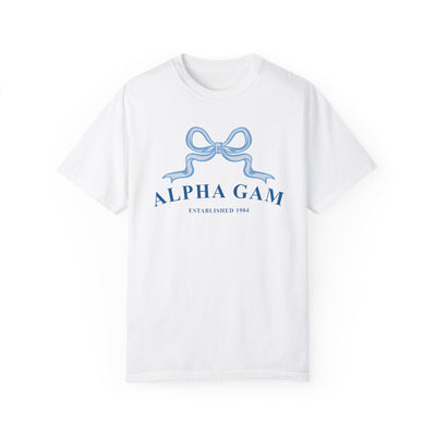 Alpha Gamma Delta Ribbon Sorority T-Shirt | Alpha Gam Trendy Shirt Big Little Recruitment Gift