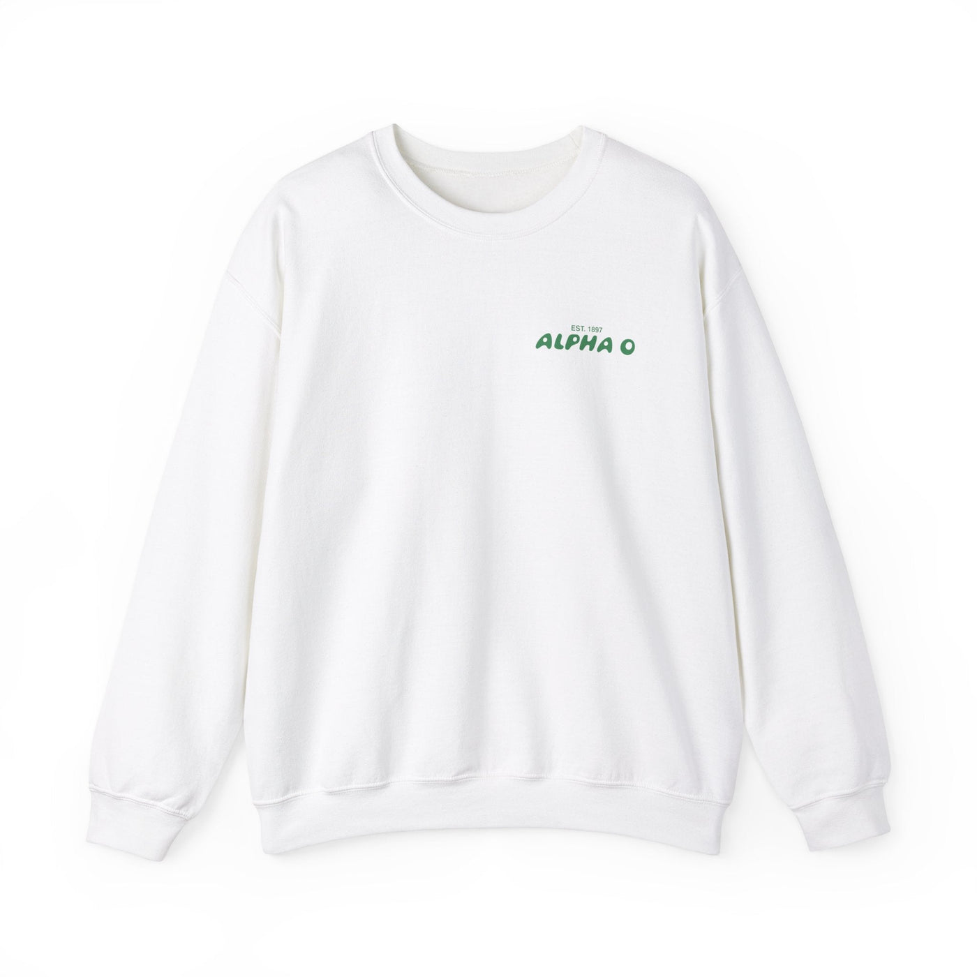 Alpha Omicron Pi Bubble Font Sorority Crewneck Sweatshirt | Alpha O Trendy Sweatshirt | Big Little Gift | Recruitment Gift