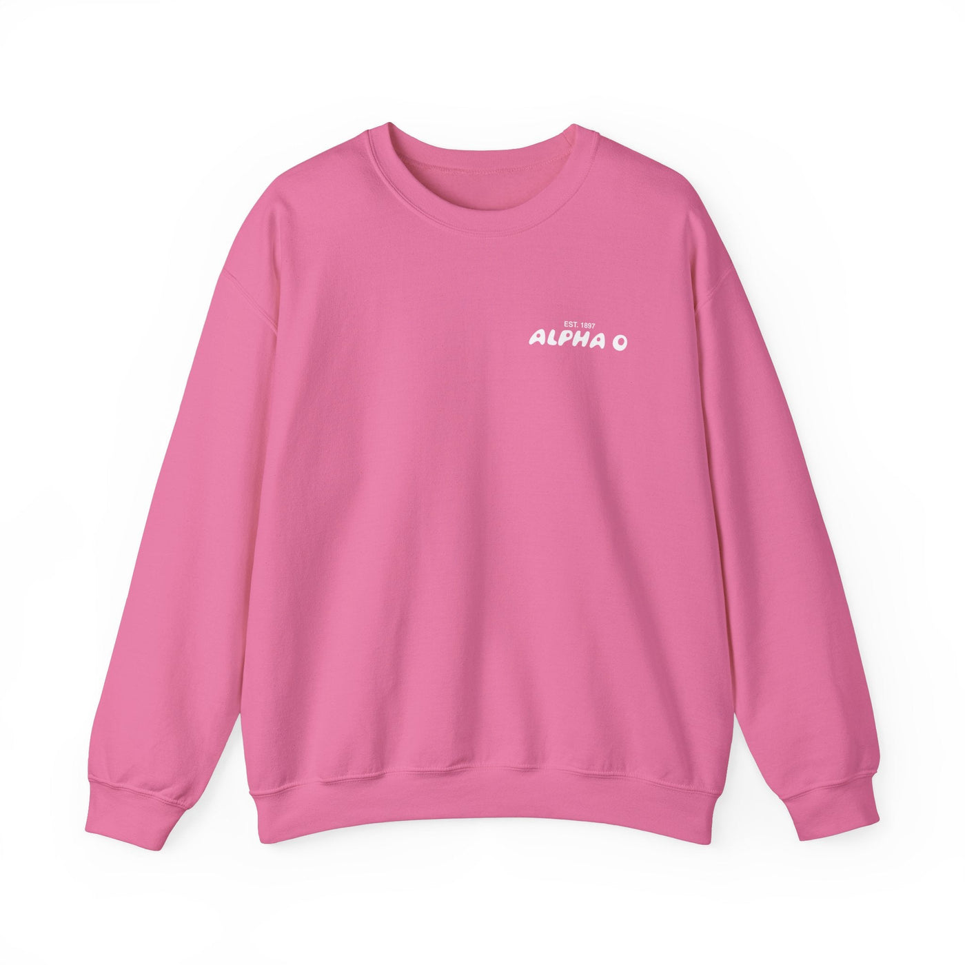 Alpha Omicron Pi Bubble Font Sorority Crewneck Sweatshirt | Alpha O Trendy Sweatshirt | Big Little Gift | Recruitment Gift