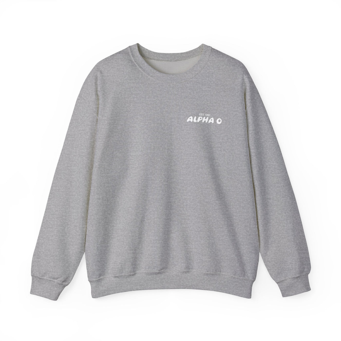 Alpha Omicron Pi Bubble Font Sorority Crewneck Sweatshirt | Alpha O Trendy Sweatshirt | Big Little Gift | Recruitment Gift