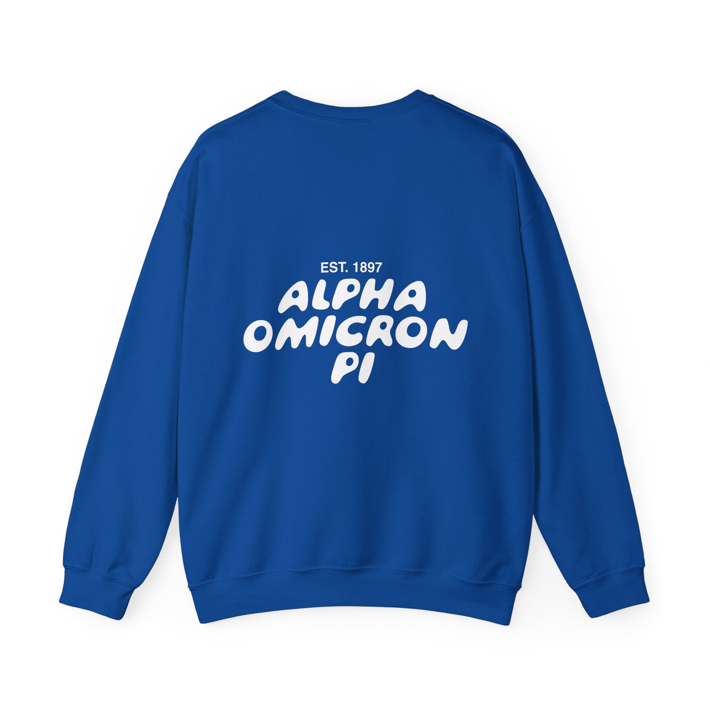 Alpha Omicron Pi Bubble Font Sorority Crewneck Sweatshirt | Alpha O Trendy Sweatshirt | Big Little Gift | Recruitment Gift