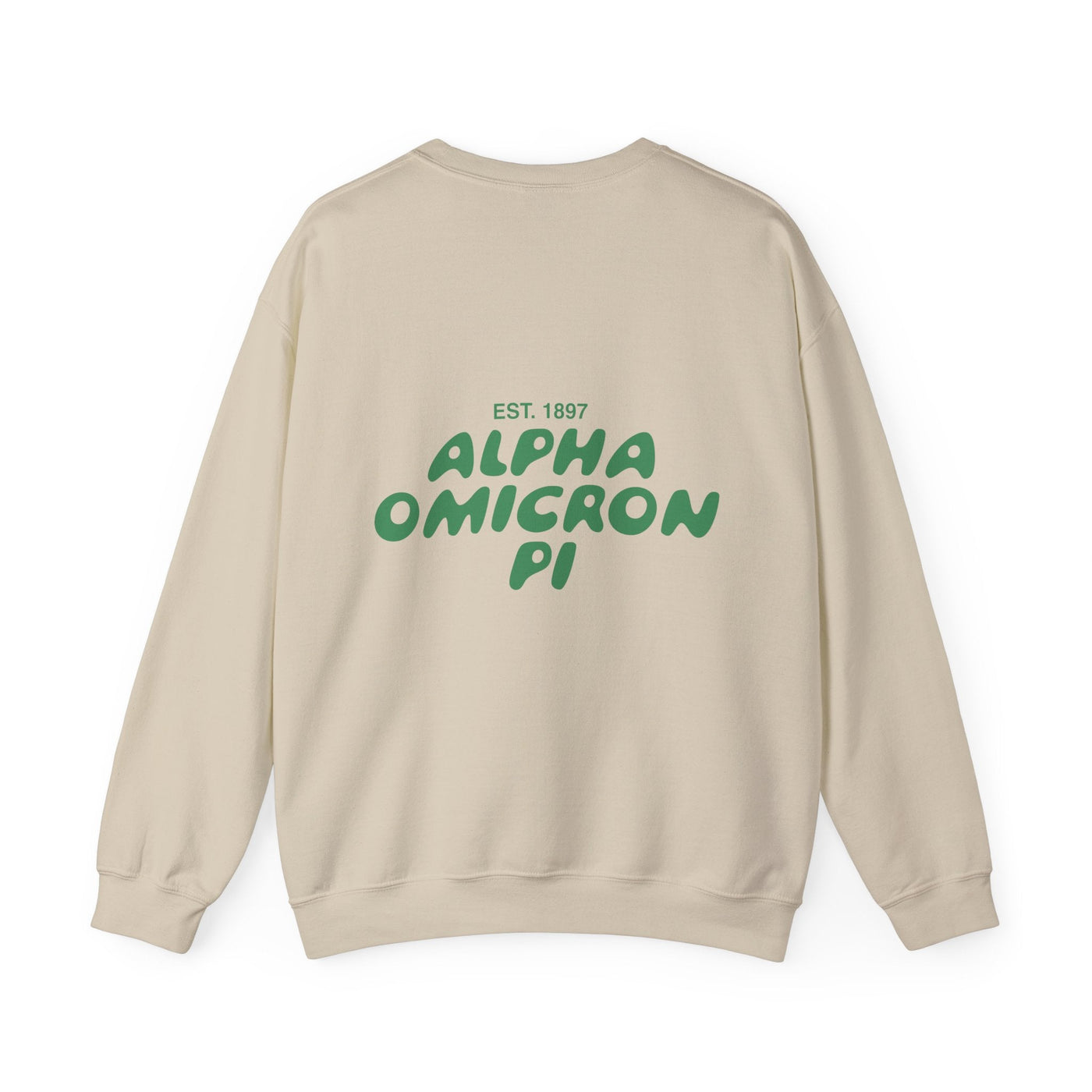 Alpha Omicron Pi Bubble Font Sorority Crewneck Sweatshirt | Alpha O Trendy Sweatshirt | Big Little Gift | Recruitment Gift