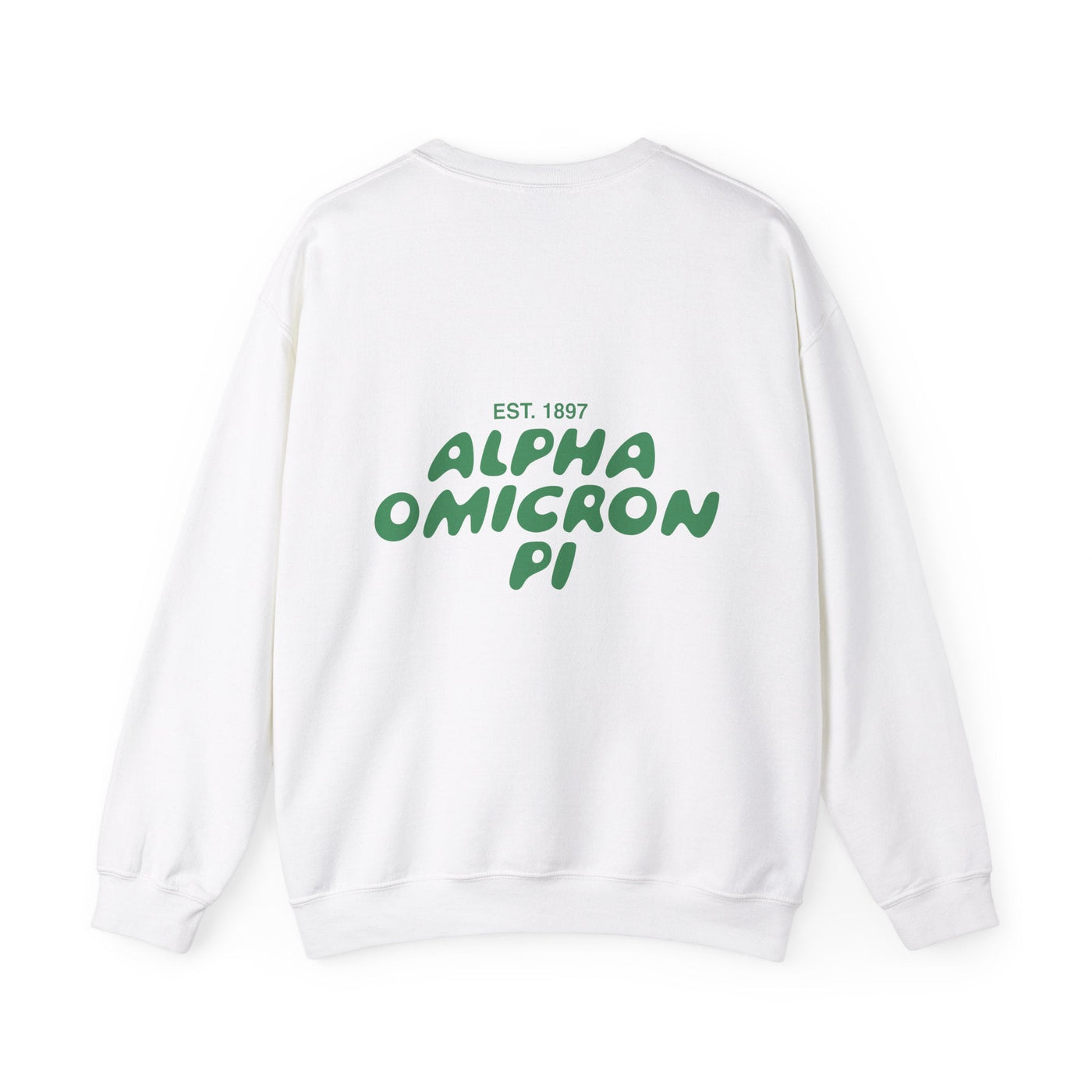 Alpha Omicron Pi Bubble Font Sorority Crewneck Sweatshirt | Alpha O Trendy Sweatshirt | Big Little Gift | Recruitment Gift