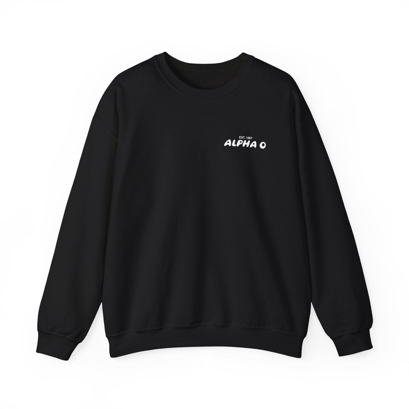 Alpha Omicron Pi Bubble Font Sorority Crewneck Sweatshirt | Alpha O Trendy Sweatshirt | Big Little Gift | Recruitment Gift