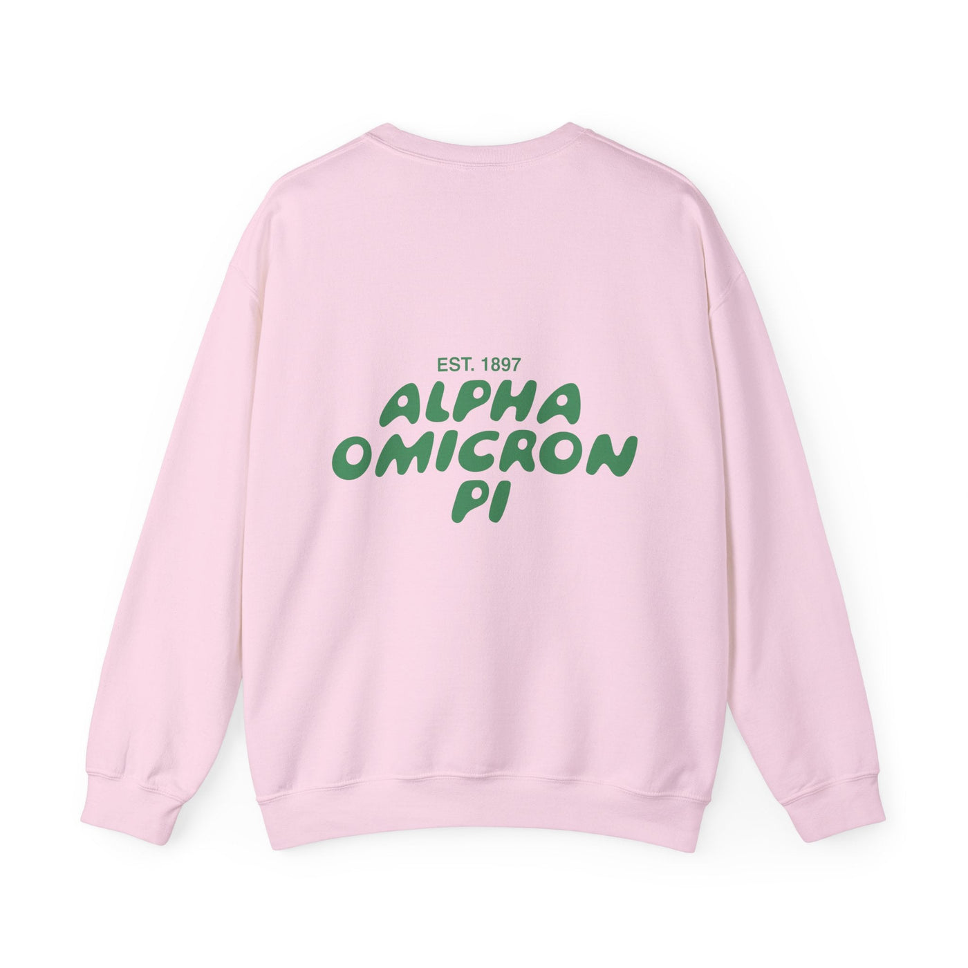 Alpha Omicron Pi Bubble Font Sorority Crewneck Sweatshirt | Alpha O Trendy Sweatshirt | Big Little Gift | Recruitment Gift