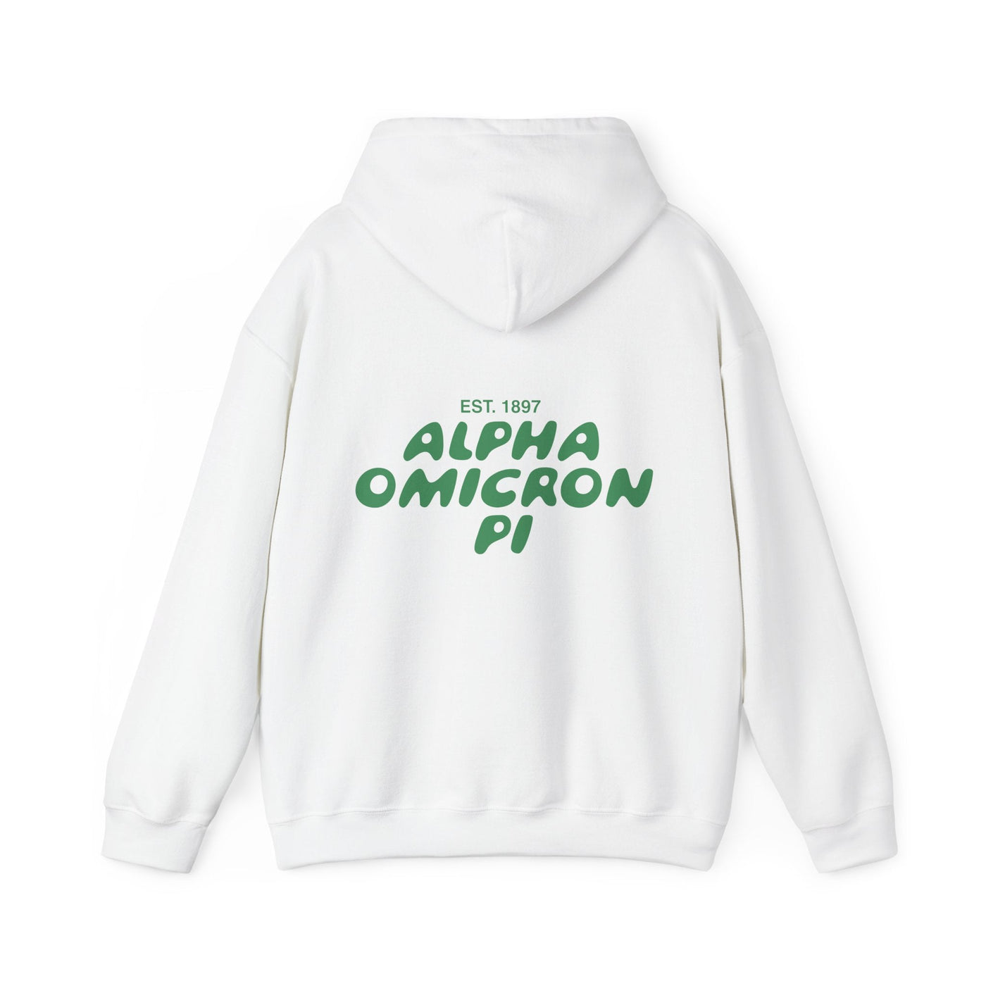 Alpha Omicron Pi Bubble Font Sorority Hoodie | Alpha O Trendy Sweatshirt | Big Little Gift | Recruitment Gift