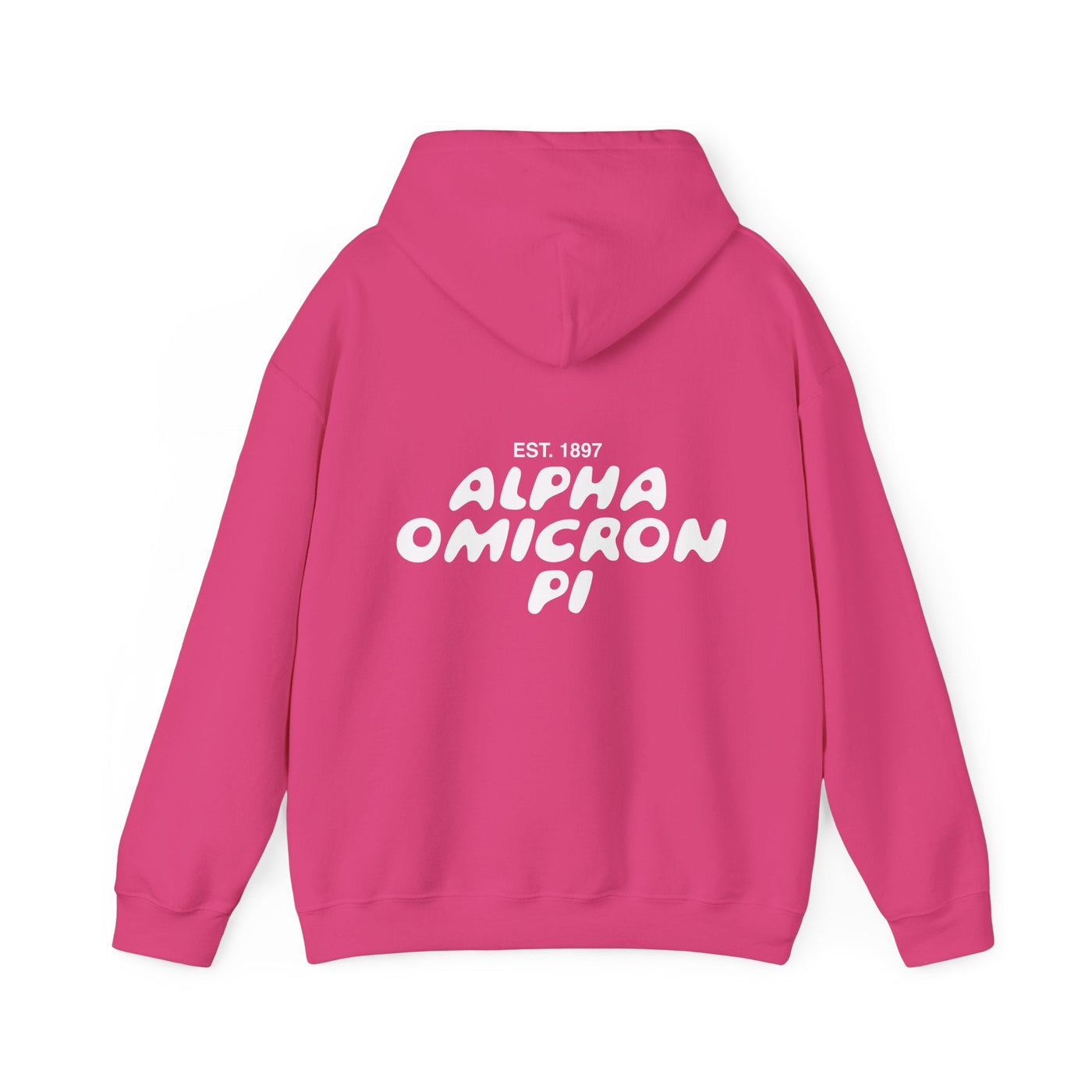 Alpha Omicron Pi Bubble Font Sorority Hoodie | Alpha O Trendy Sweatshirt | Big Little Gift | Recruitment Gift