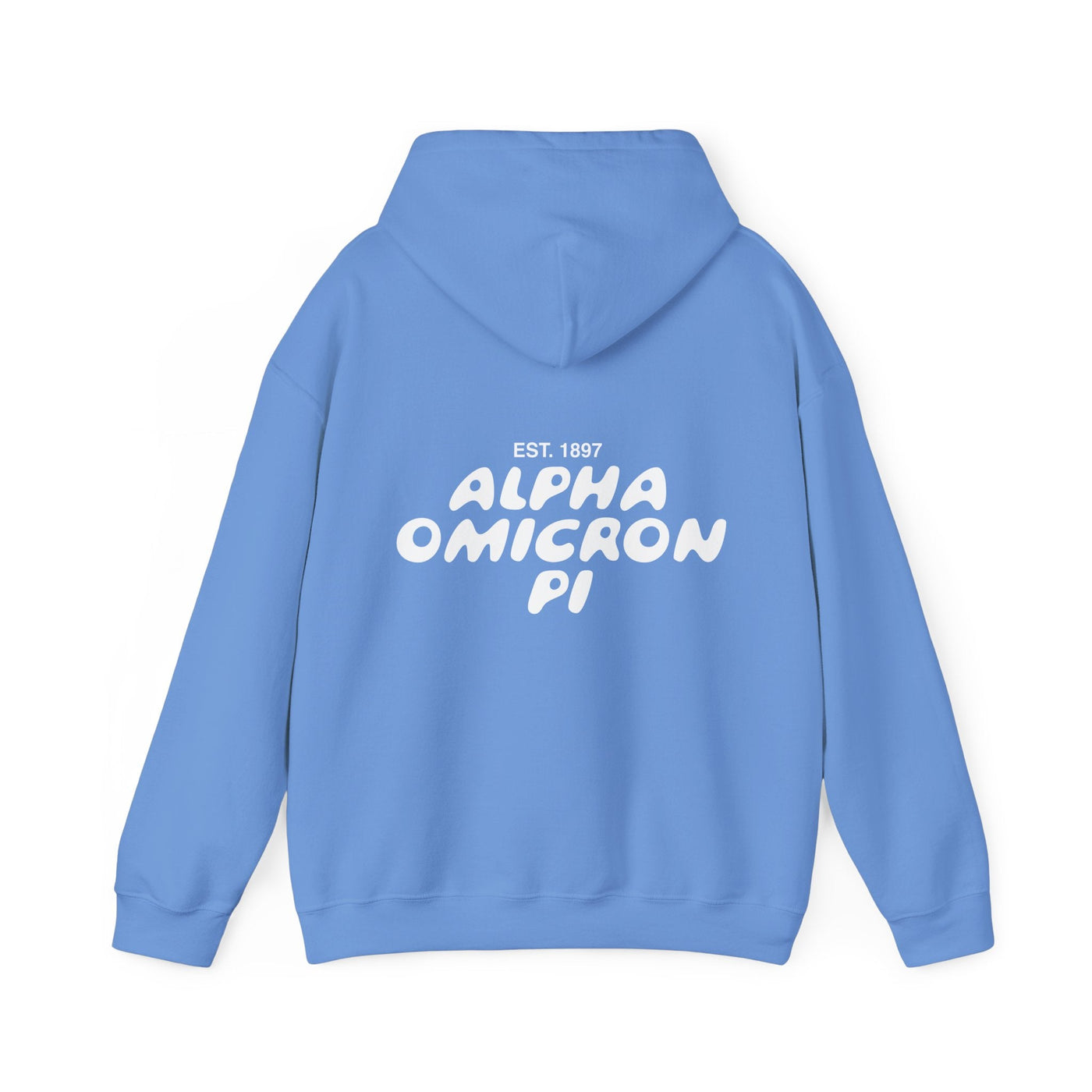 Alpha Omicron Pi Bubble Font Sorority Hoodie | Alpha O Trendy Sweatshirt | Big Little Gift | Recruitment Gift