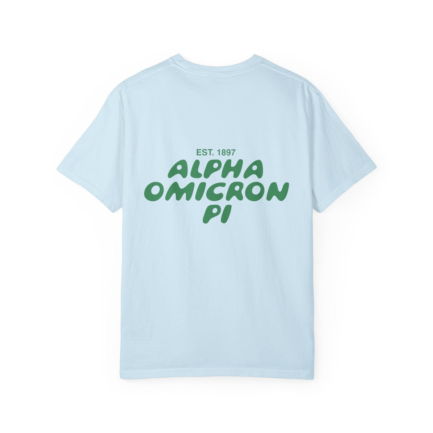 Alpha Omicron Pi Bubble Letter T-Shirt | Alpha O Trendy College Greek Custom Oversized Shirt | Big Little Sorority T Shirt Gift