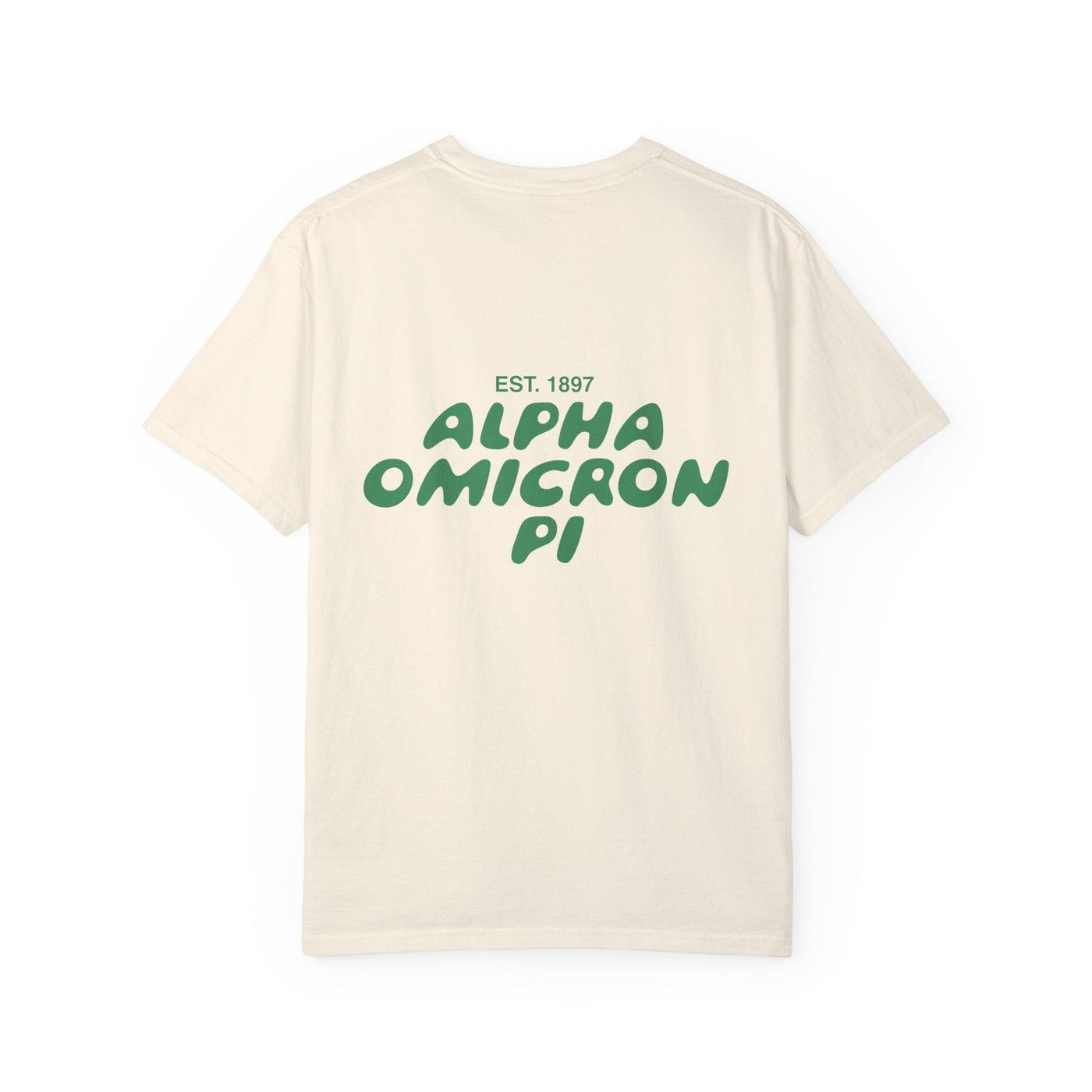 Alpha Omicron Pi Bubble Letter T-Shirt | Alpha O Trendy College Greek Custom Oversized Shirt | Big Little Sorority T Shirt Gift