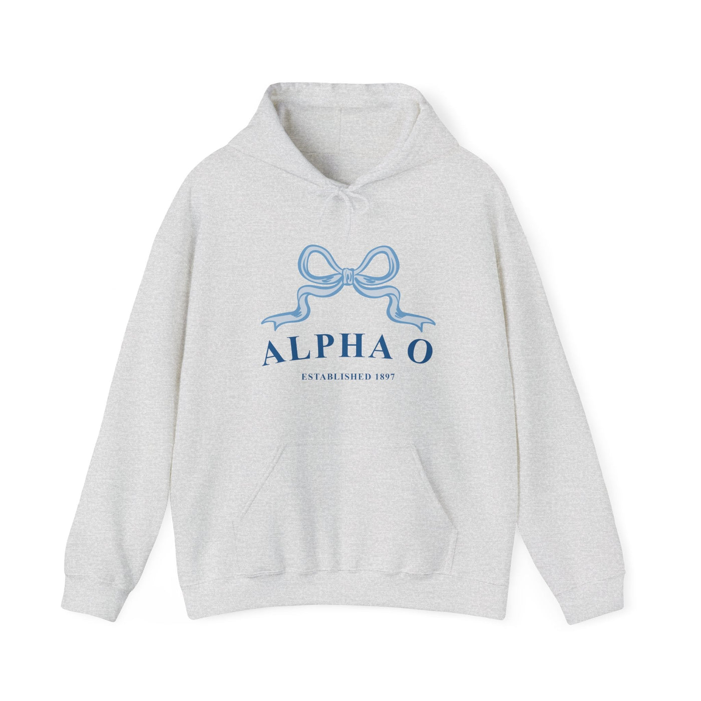 Alpha Omicron Pi Ribbon Sorority Hoodie | Alpha O Trendy Sweatshirt Big Little Recruitment Gift