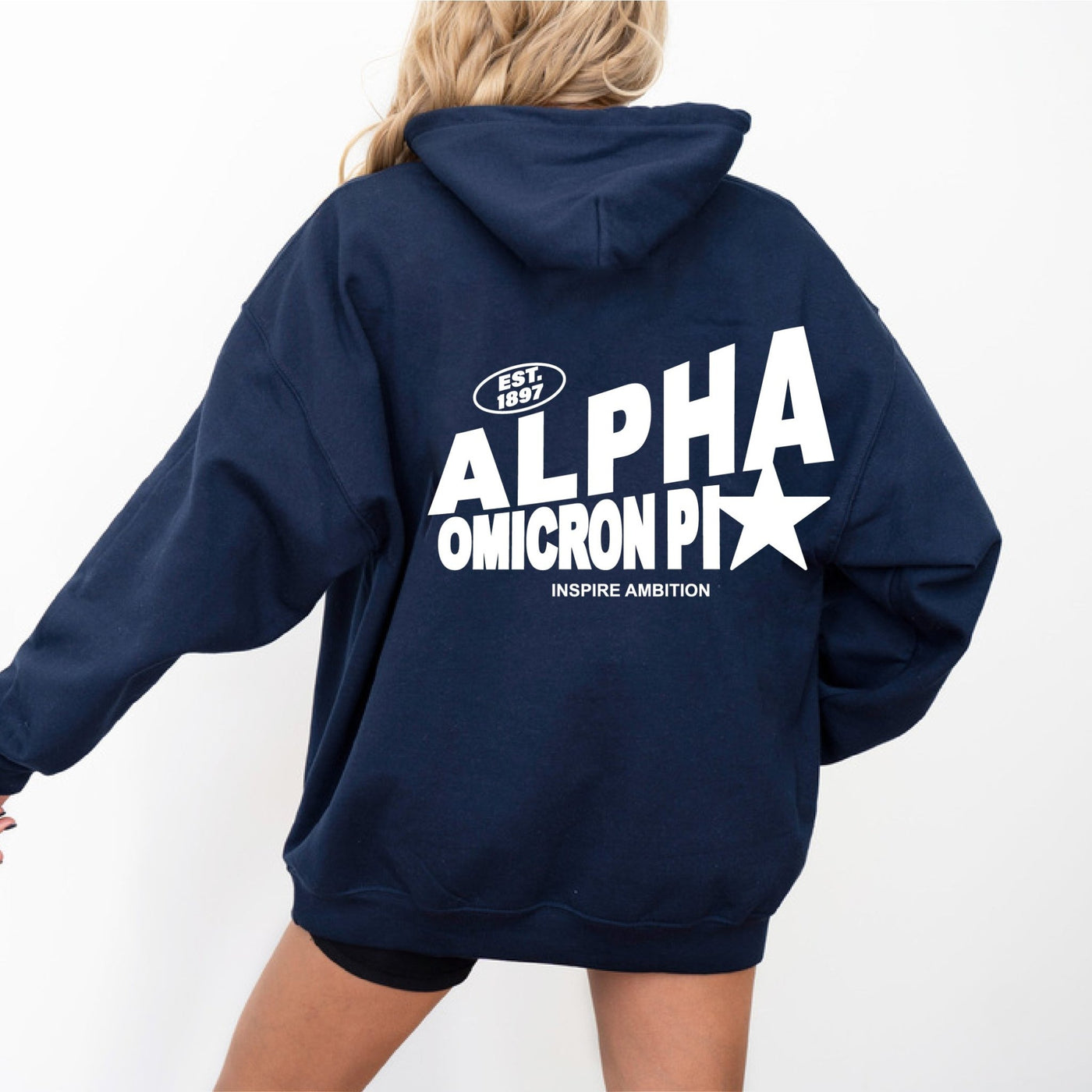 Alpha Omicron Pi Trendy Star Sorority Hoodie | Alpha O Cute Sweatshirt | Big Little Gift | Recruitment Gift