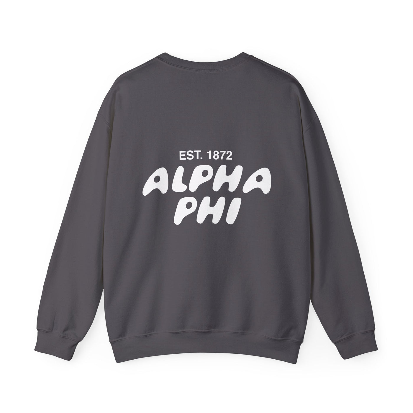 Alpha Phi Bubble Font Sorority Crewneck Sweatshirt | APhi Trendy Sweatshirt | Big Little Gift | Recruitment Gift