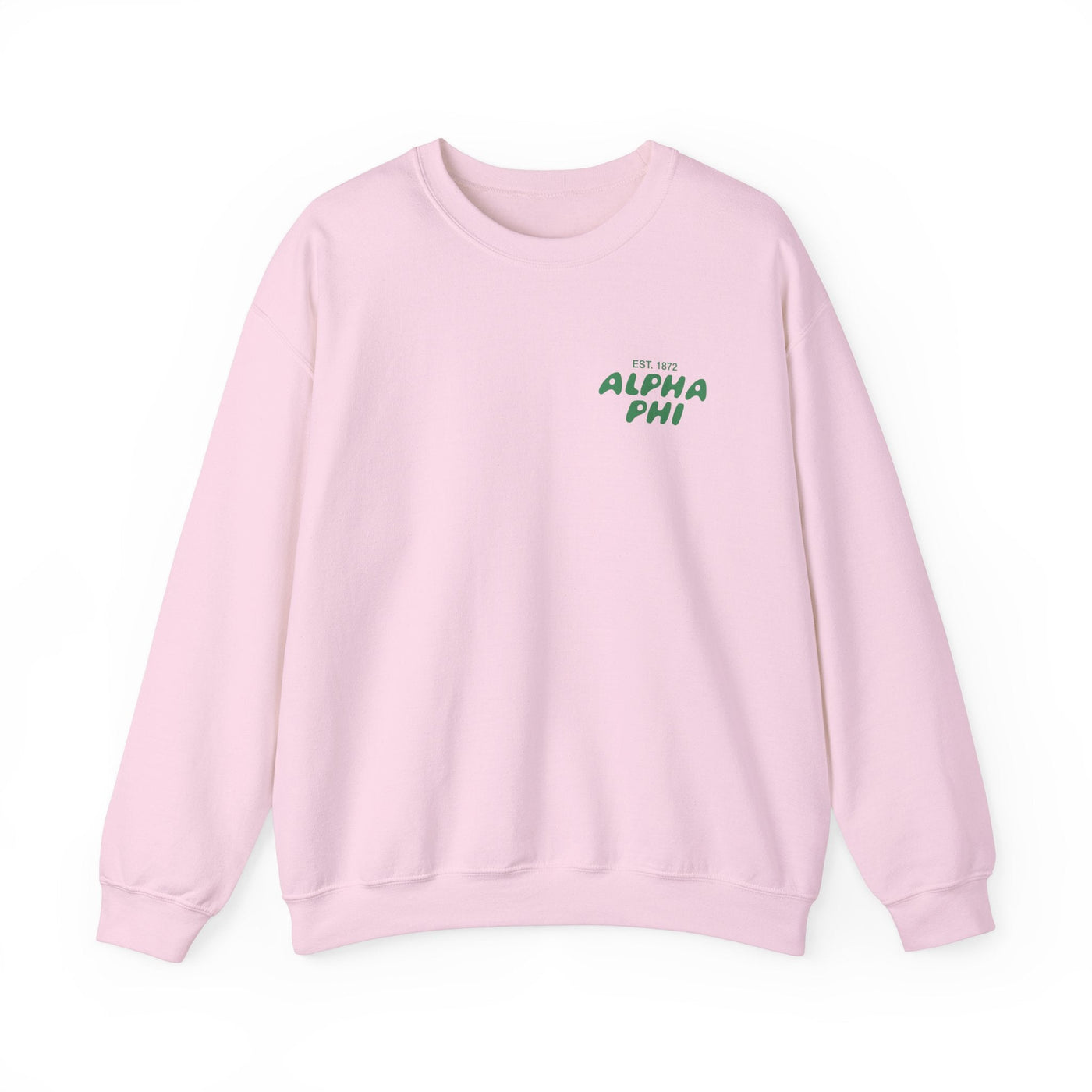 Alpha Phi Bubble Font Sorority Crewneck Sweatshirt | APhi Trendy Sweatshirt | Big Little Gift | Recruitment Gift