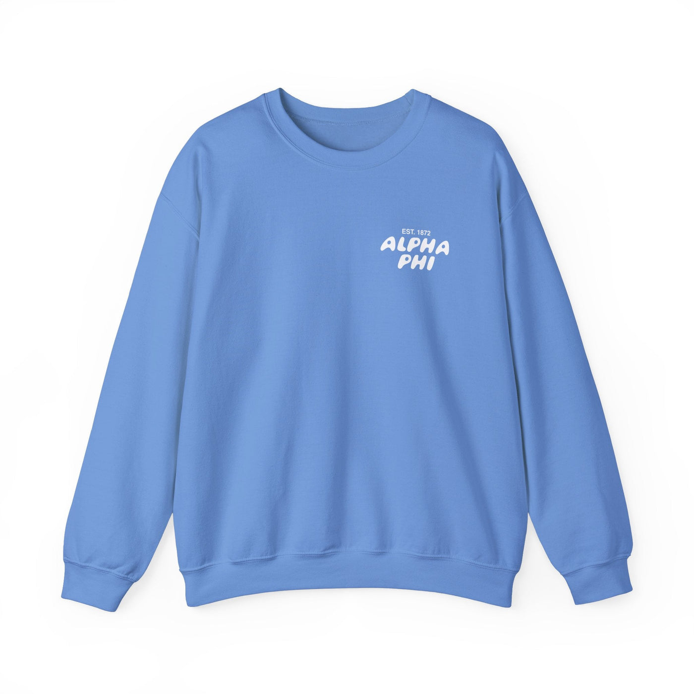 Alpha Phi Bubble Font Sorority Crewneck Sweatshirt | APhi Trendy Sweatshirt | Big Little Gift | Recruitment Gift