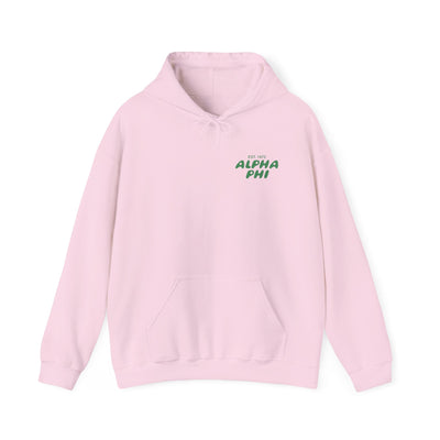 Alpha Phi Bubble Font Sorority Hoodie | APhi Trendy Sweatshirt | Big Little Gift | Recruitment Gift