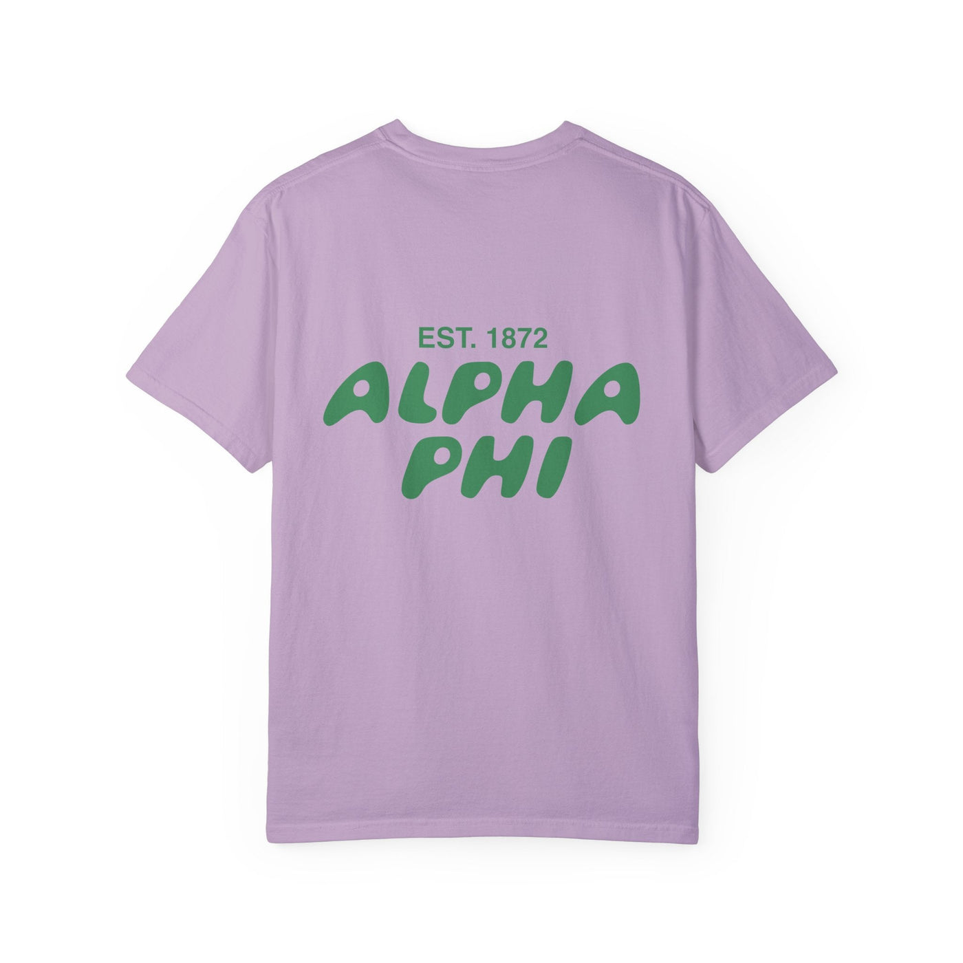 Alpha Phi Bubble Letter T-Shirt | APhi Trendy College Greek Custom Oversized Shirt | Big Little Sorority T Shirt Gift