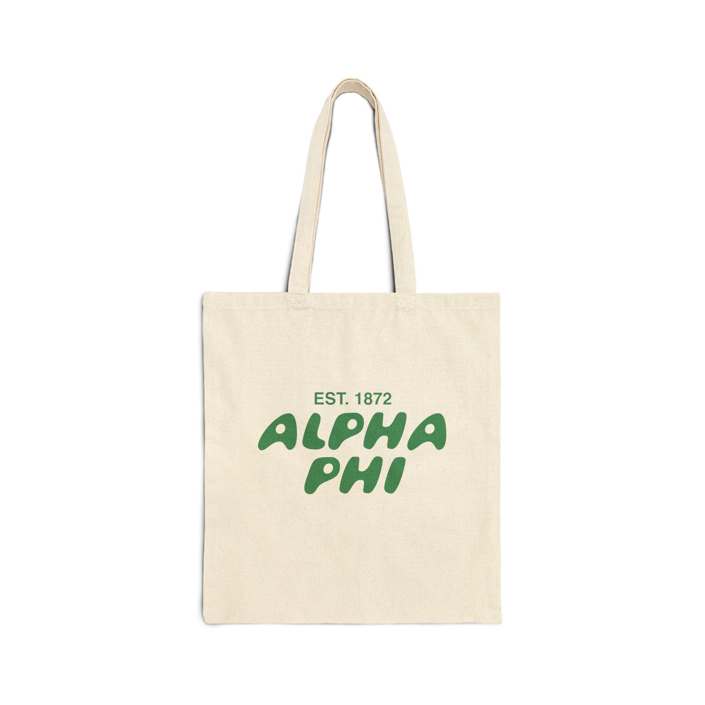 Alpha Phi Bubble Text Trendy Tote Bag | APhi College Sorority Beach Bag | Big Little Gift