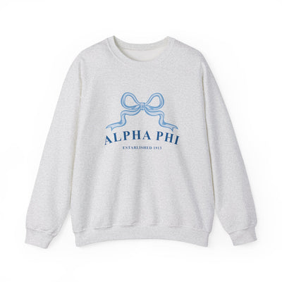 Alpha Phi Ribbon Sorority Crewneck | APhi Trendy Sweatshirt Big Little Recruitment Gift