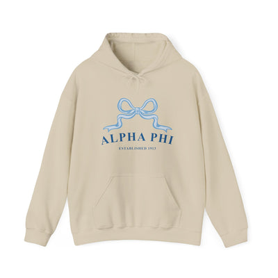 Alpha Phi Ribbon Sorority Hoodie | APhi Trendy Sweatshirt Big Little Recruitment Gift