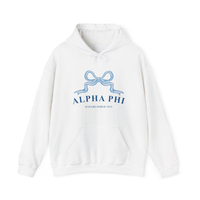 Alpha Phi Ribbon Sorority Hoodie | APhi Trendy Sweatshirt Big Little Recruitment Gift