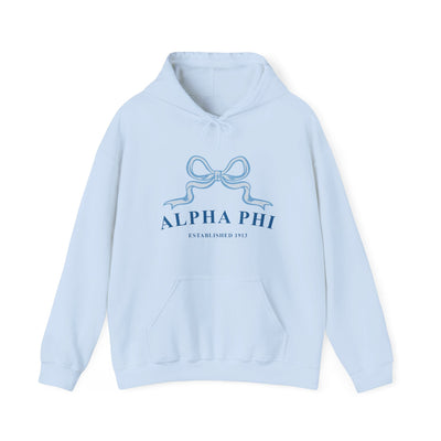 Alpha Phi Ribbon Sorority Hoodie | APhi Trendy Sweatshirt Big Little Recruitment Gift