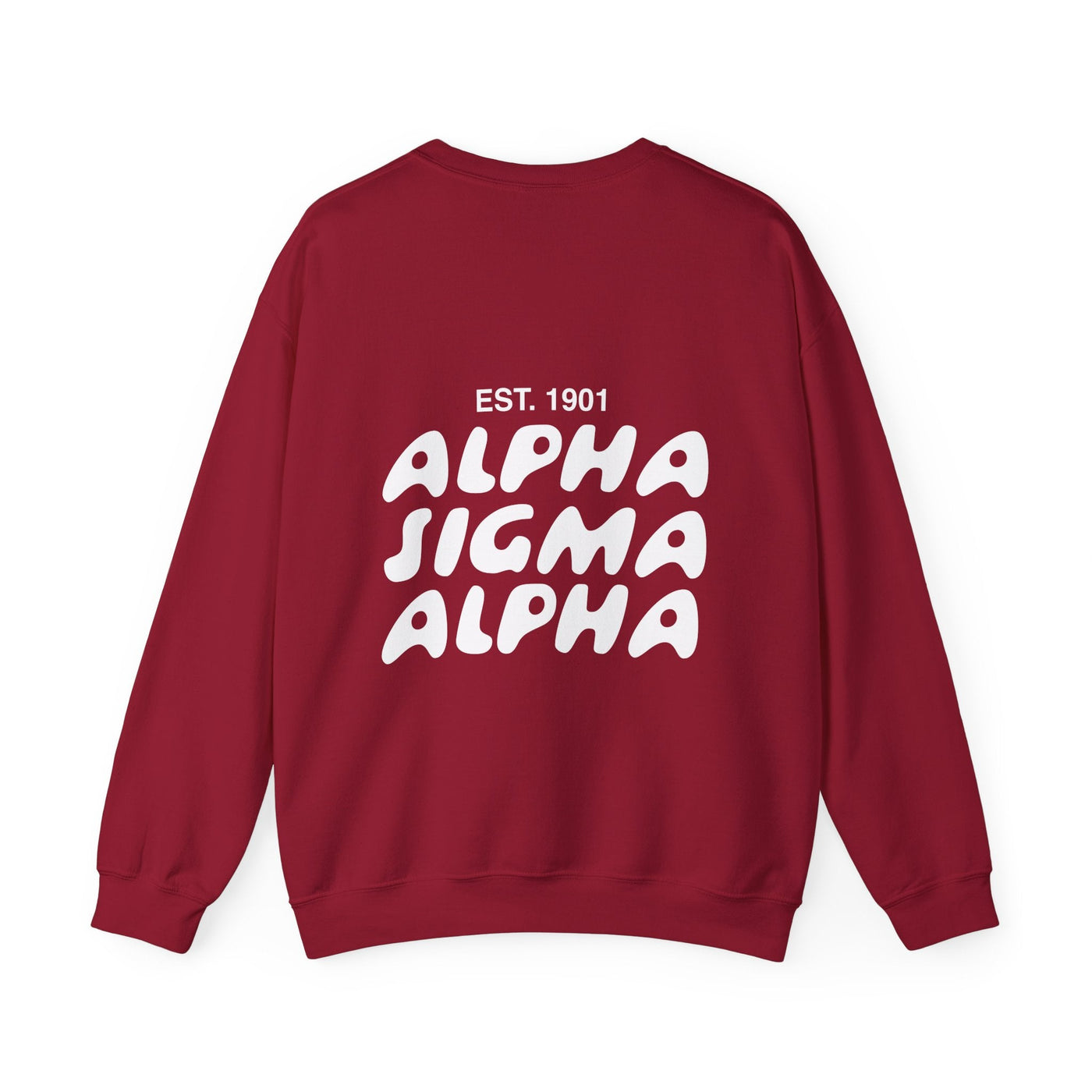 Alpha Sigma Alpha Bubble Font Sorority Crewneck Sweatshirt | Alpha Sig Trendy Sweatshirt | Big Little Gift | Recruitment Gift