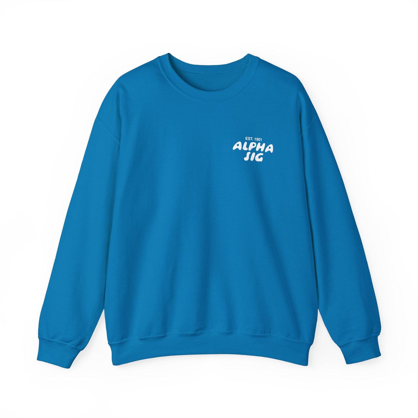 Alpha Sigma Alpha Bubble Font Sorority Crewneck Sweatshirt | Alpha Sig Trendy Sweatshirt | Big Little Gift | Recruitment Gift