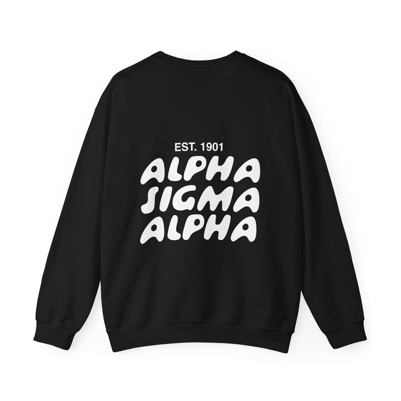 Alpha Sigma Alpha Bubble Font Sorority Crewneck Sweatshirt | Alpha Sig Trendy Sweatshirt | Big Little Gift | Recruitment Gift