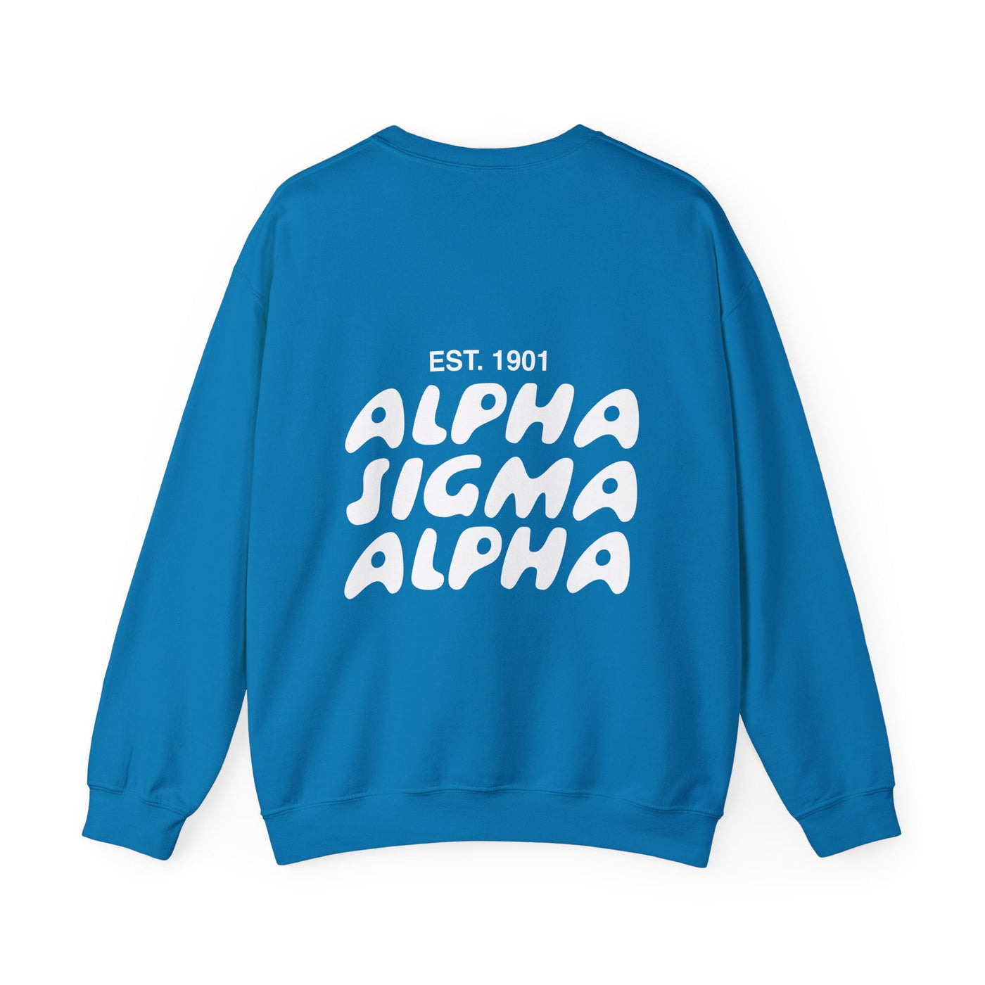 Alpha Sigma Alpha Bubble Font Sorority Crewneck Sweatshirt | Alpha Sig Trendy Sweatshirt | Big Little Gift | Recruitment Gift