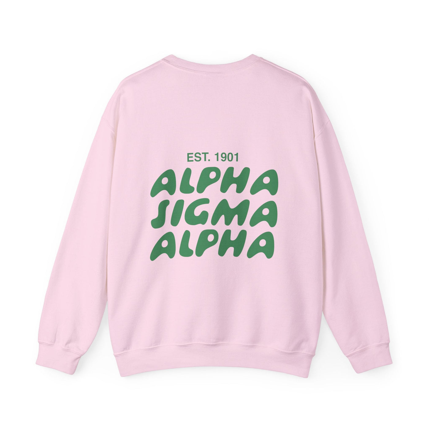 Alpha Sigma Alpha Bubble Font Sorority Crewneck Sweatshirt | Alpha Sig Trendy Sweatshirt | Big Little Gift | Recruitment Gift