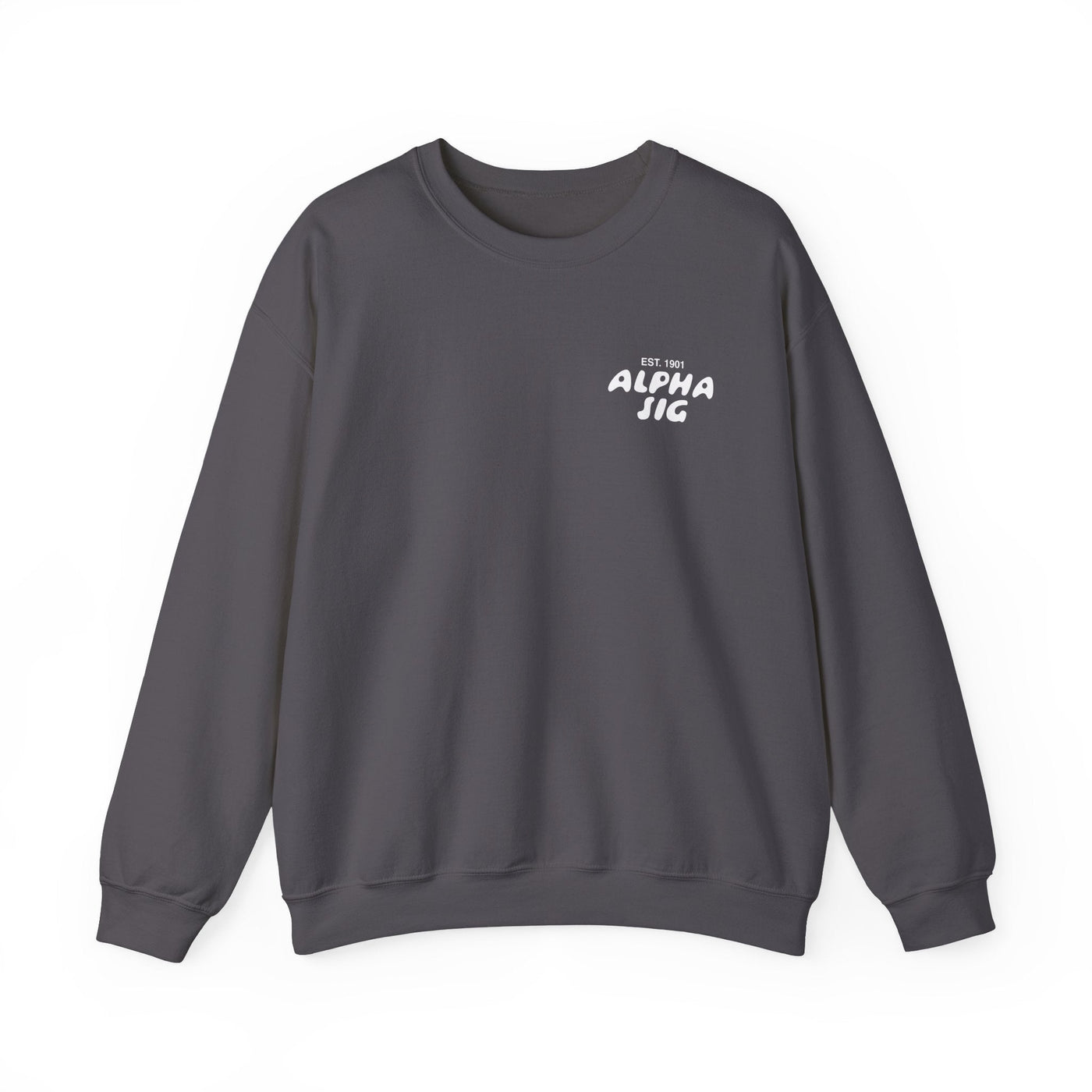 Alpha Sigma Alpha Bubble Font Sorority Crewneck Sweatshirt | Alpha Sig Trendy Sweatshirt | Big Little Gift | Recruitment Gift