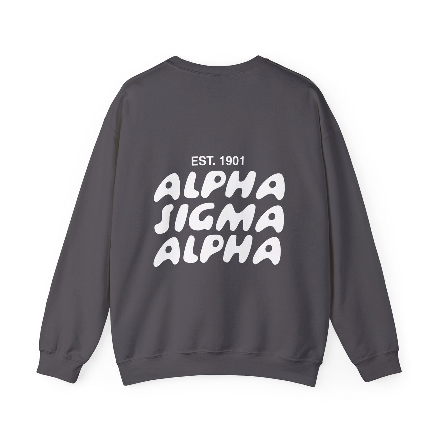 Alpha Sigma Alpha Bubble Font Sorority Crewneck Sweatshirt | Alpha Sig Trendy Sweatshirt | Big Little Gift | Recruitment Gift