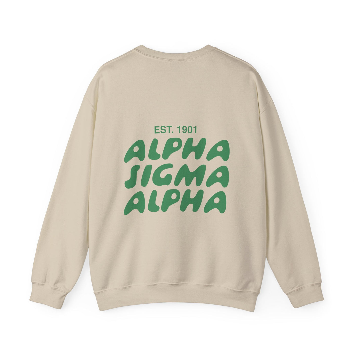 Alpha Sigma Alpha Bubble Font Sorority Crewneck Sweatshirt | Alpha Sig Trendy Sweatshirt | Big Little Gift | Recruitment Gift