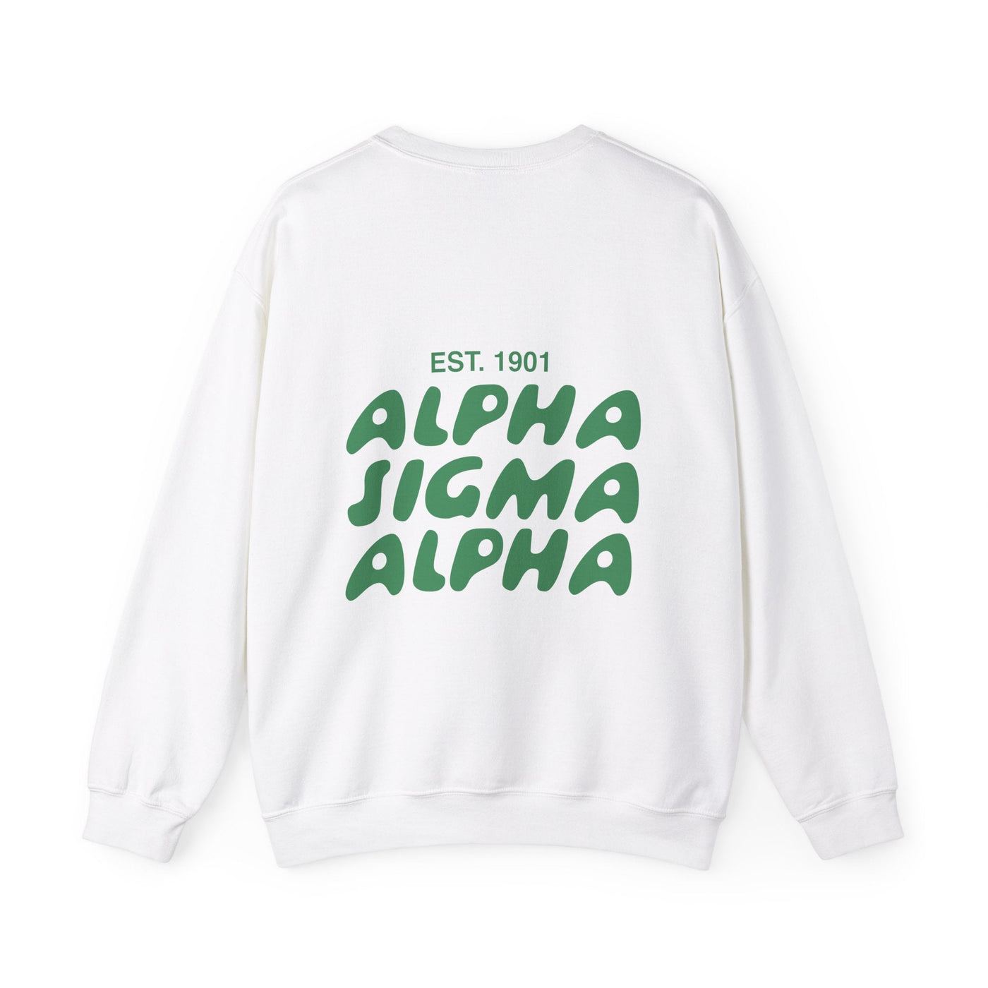 Alpha Sigma Alpha Bubble Font Sorority Crewneck Sweatshirt | Alpha Sig Trendy Sweatshirt | Big Little Gift | Recruitment Gift