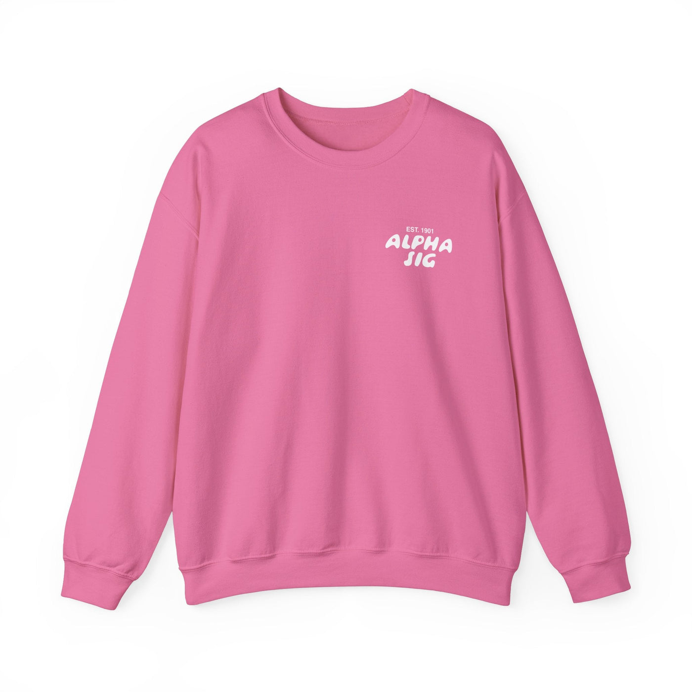 Alpha Sigma Alpha Bubble Font Sorority Crewneck Sweatshirt | Alpha Sig Trendy Sweatshirt | Big Little Gift | Recruitment Gift