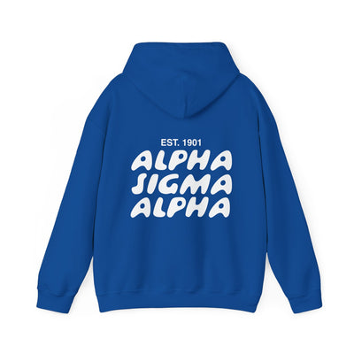 Alpha Sigma Alpha Bubble Font Sorority Hoodie | Alpha Sig Trendy Sweatshirt | Big Little Gift | Recruitment Gift