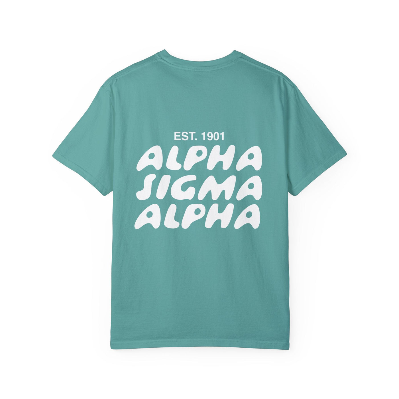 Alpha Sigma Alpha Bubble Letter T-Shirt | Alpha Sig Trendy College Greek Custom Oversized Shirt | Big Little Sorority T Shirt Gift