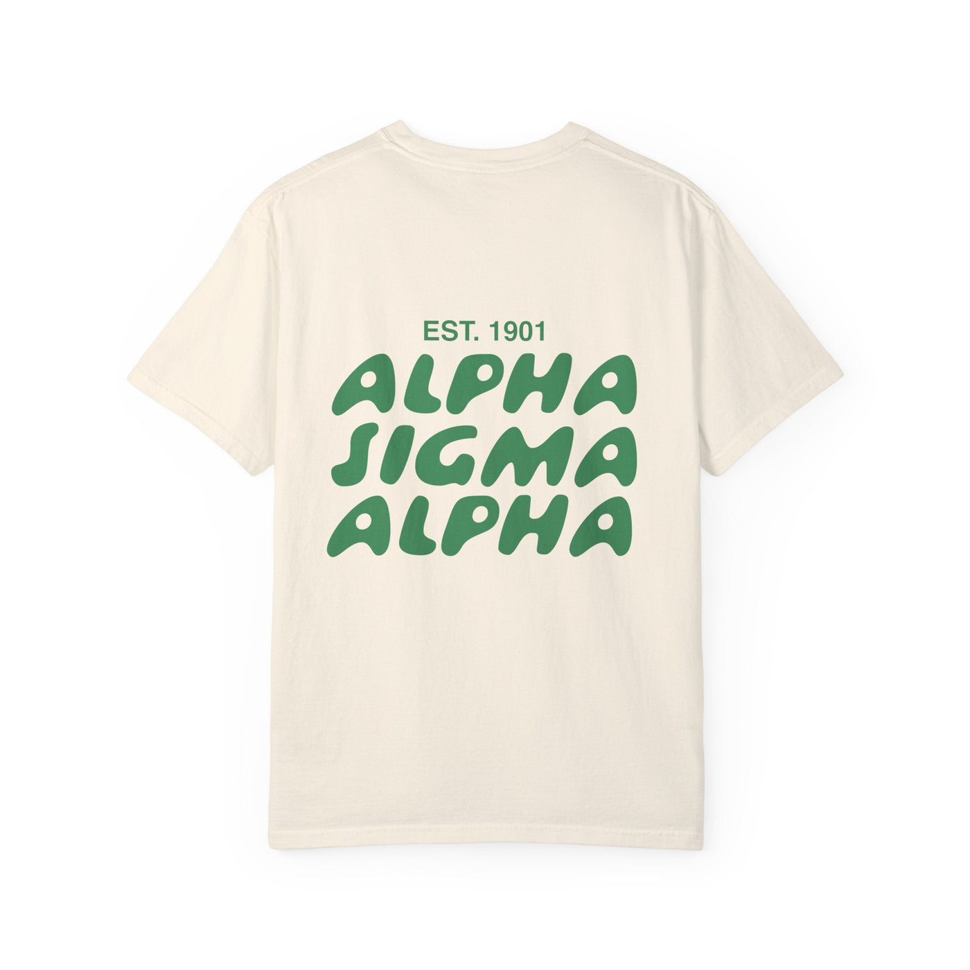 Alpha Sigma Alpha Bubble Letter T-Shirt | Alpha Sig Trendy College Greek Custom Oversized Shirt | Big Little Sorority T Shirt Gift