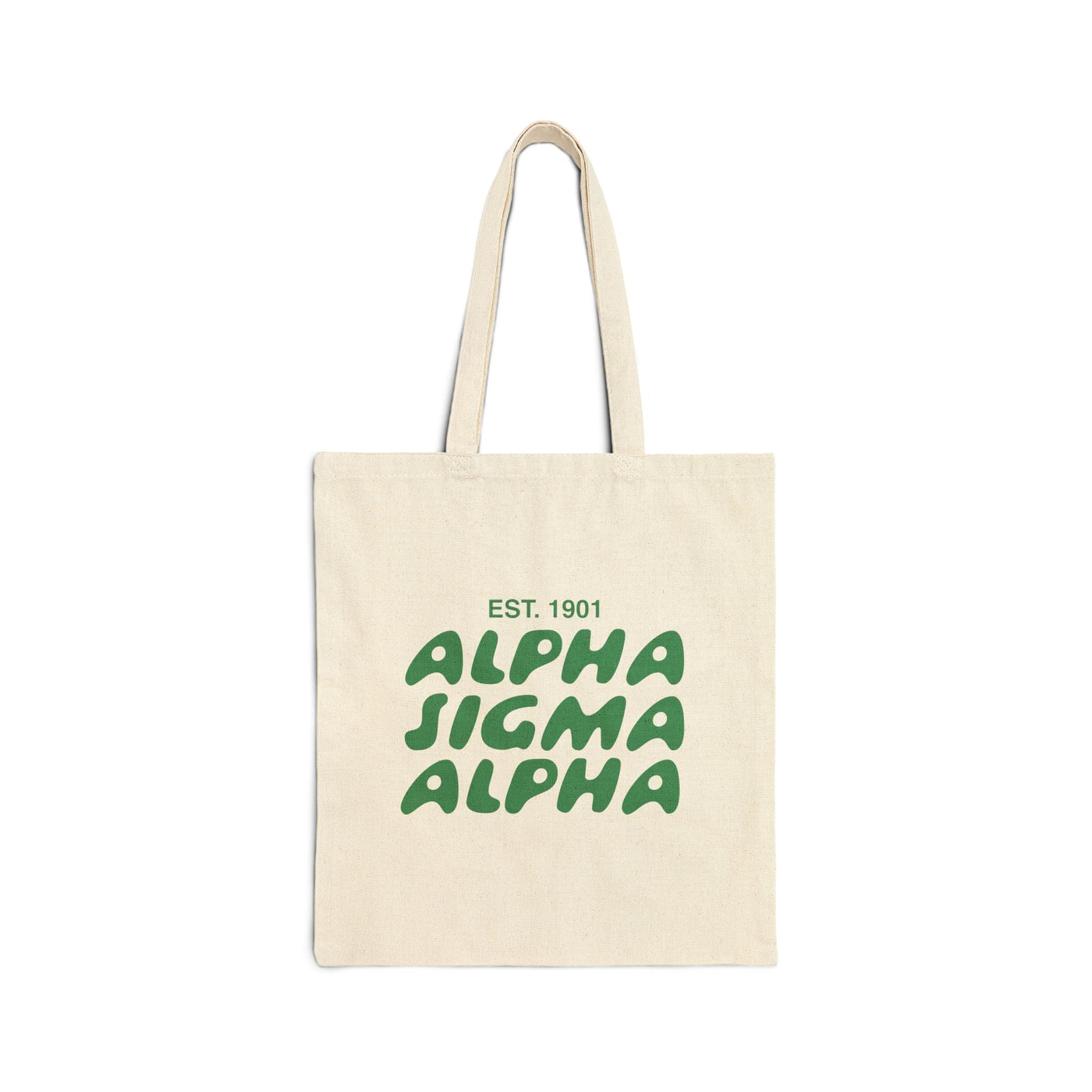 Alpha Sigma Alpha Bubble Text Trendy Tote Bag | Alpha Sig College Sorority Beach Bag | Big Little Gift