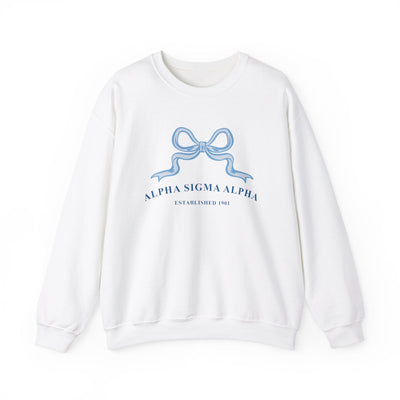 Alpha Sigma Alpha Ribbon Sorority Crewneck | Alpha Sig Trendy Sweatshirt Big Little Recruitment Gift