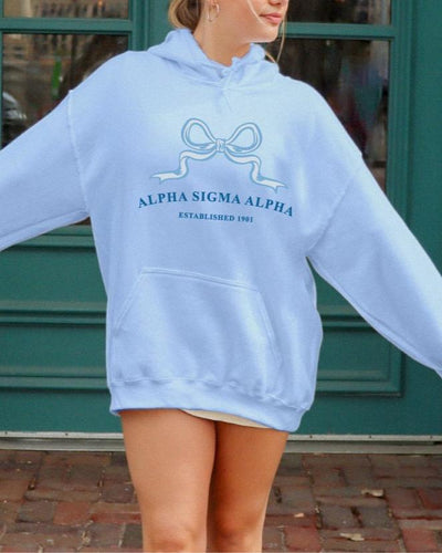 Alpha Sigma Alpha Ribbon Sorority Hoodie | Alpha Sig Trendy Sweatshirt Big Little Recruitment Gift