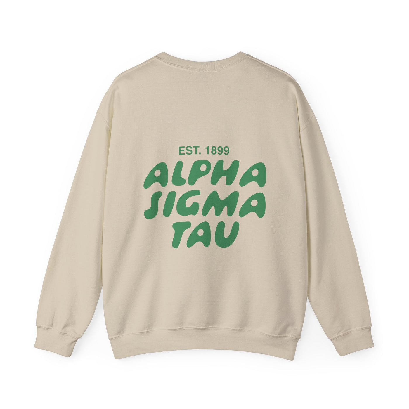 Alpha Sigma Tau Bubble Font Sorority Crewneck Sweatshirt | Alpha Tau Trendy Sweatshirt | Big Little Gift | Recruitment Gift