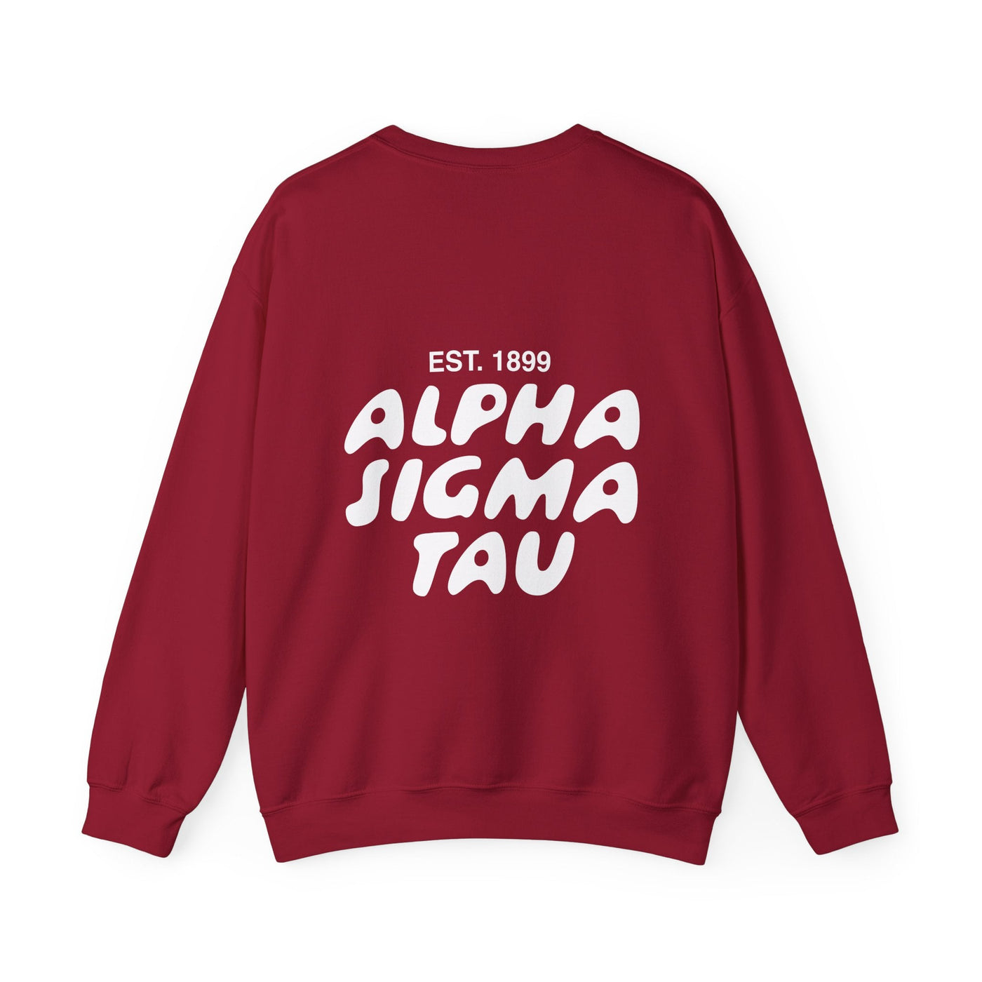 Alpha Sigma Tau Bubble Font Sorority Crewneck Sweatshirt | Alpha Tau Trendy Sweatshirt | Big Little Gift | Recruitment Gift